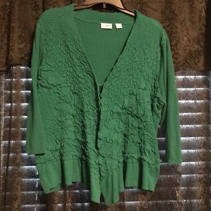 18/20w comfy ribbed/textured cardigan